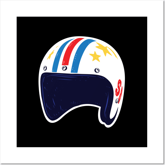 Super Dave Helmet Wall Art by Baddest Shirt Co.